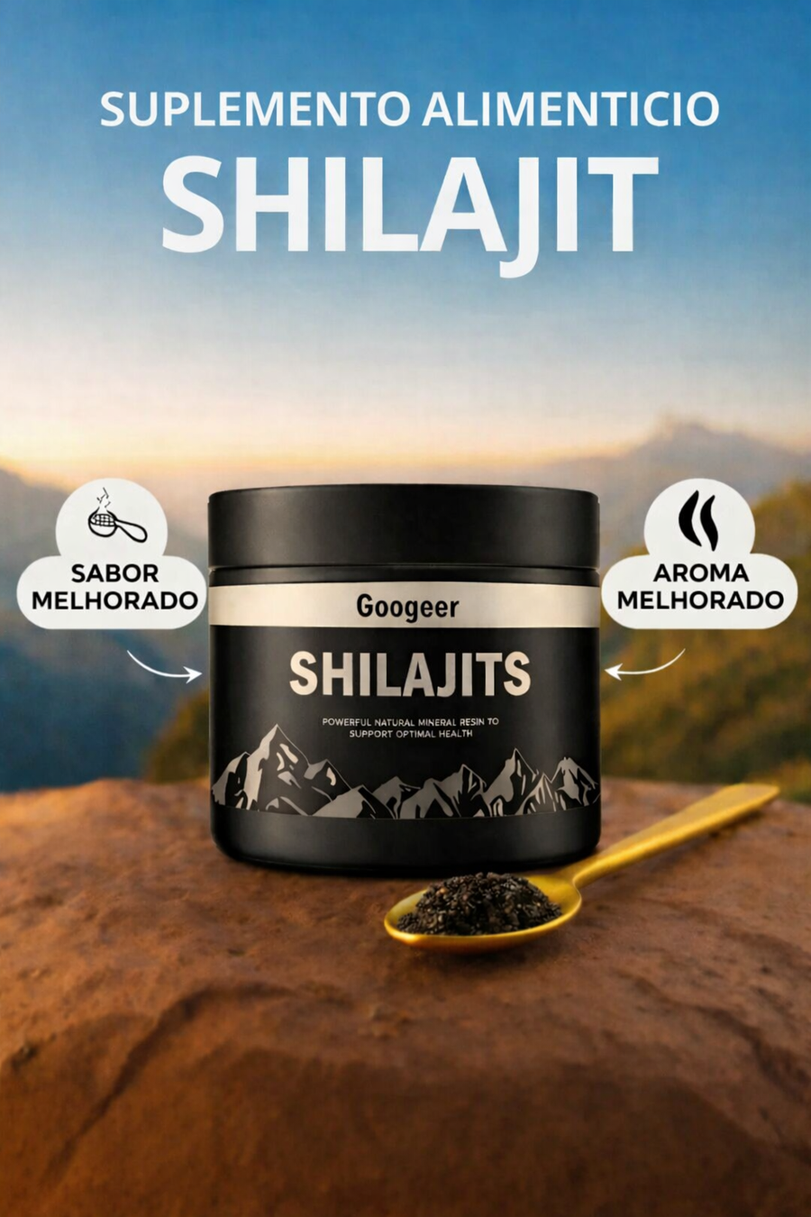 Shilajit 100% Puro đ Fonte de Energia Vital do Himalaia